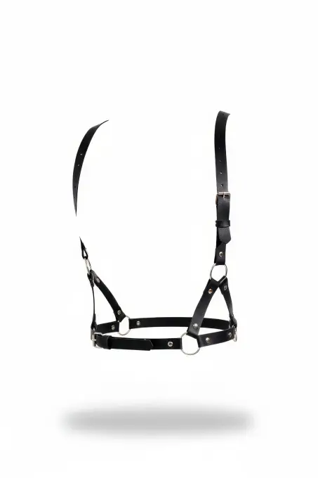 Siyah Kadın Kemer O Halka Detaylı İnce Deri Vücut Kemeri - APFT938 - 1