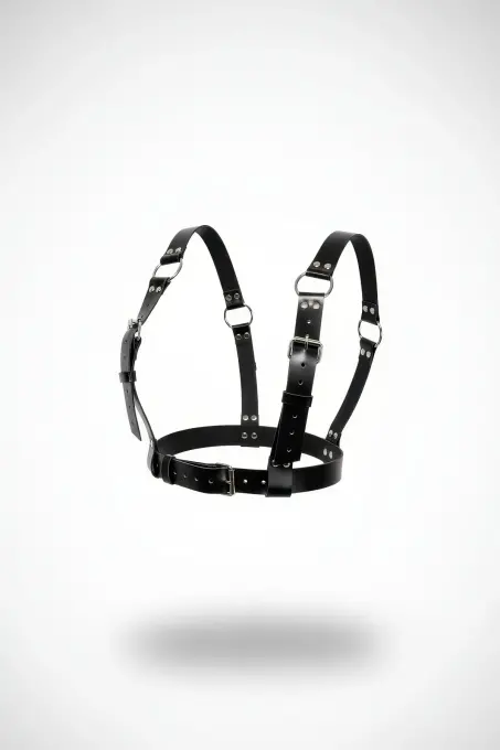 Siyah Kadın Kemer Omuz Ve Bel Detaylı Metal Halka Aksesuarı - APFT529 - 1