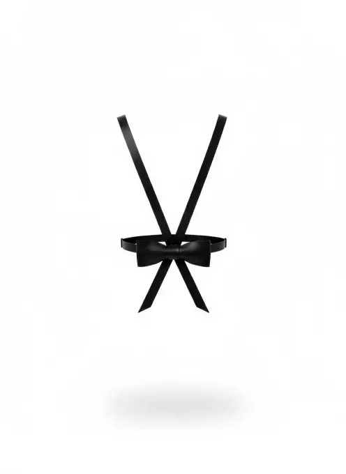 Siyah Kadın Kemer Papyon Detaylı İnce Bel Aksesuarı - APFT177 - 1