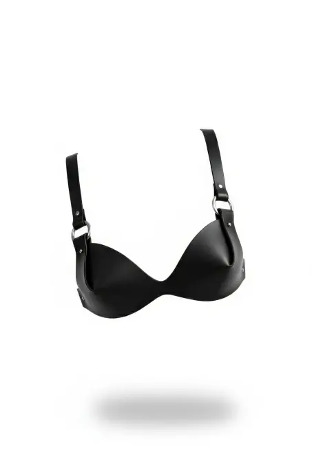 Siyah Kadın Kemer Suni Deri Metal Halka Detaylı Vücut Korse - APFT1149 - 1