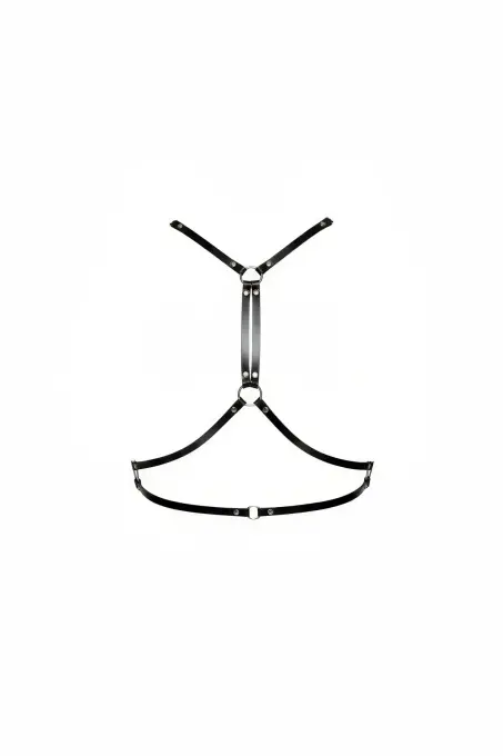 Siyah Kadın Kemer Suni Deri Vücut Aksesuarı - APFT203 - 1