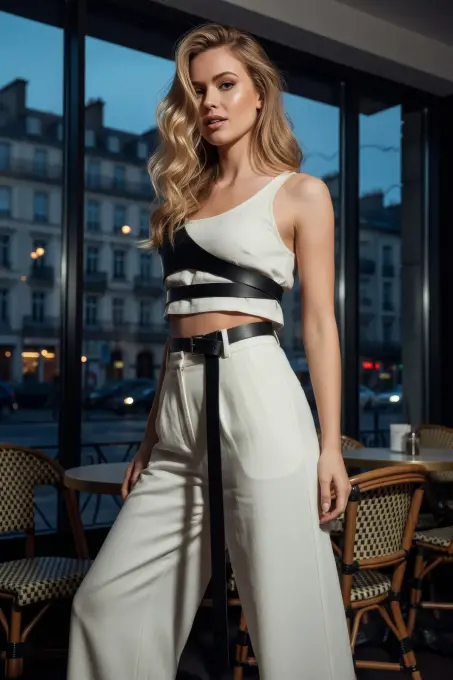 Siyah Kadın Kemer Uzun Dolamalı Tokalı Bel Aksesuarı - APFT1120 - 3