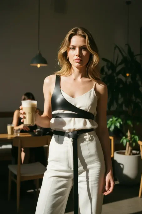 Siyah Kadın Kemer Uzun Dolamalı Tokalı Bel Aksesuarı - APFT1120 - 5