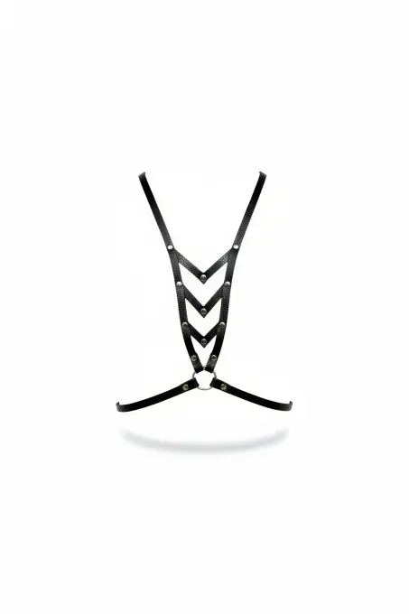 Siyah Kadın Kemer Zımba Detaylı Vücut Aksesuarı - APFT192 - 1