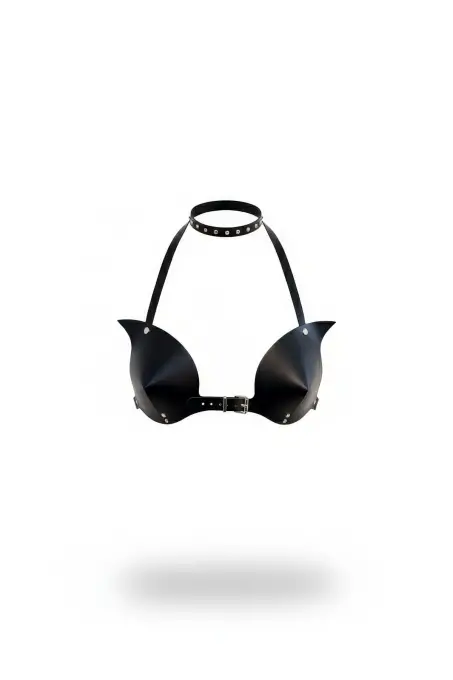 Siyah Kadın Kemer Zımbalı Gotik Vücut Aksesuarı - APFT1140 - 1