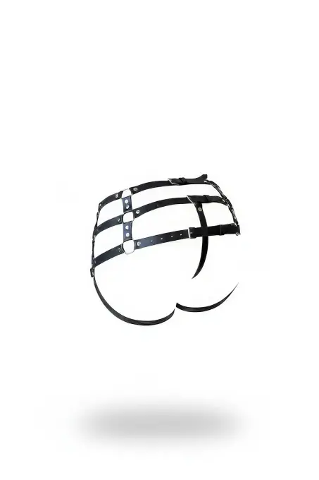 Siyah Tanga - Külot Çok Bantlı Toka Detaylı - APFT1207 - 1