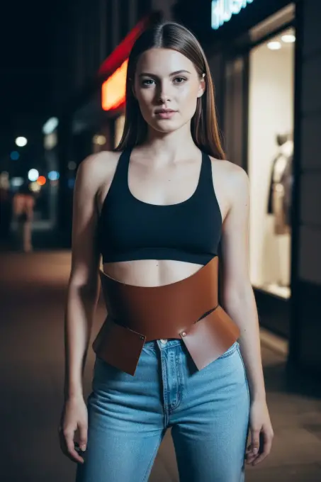 Taba Kadın Kemer Geniş Korse Bel Aksesuarı - APFT611 - 4