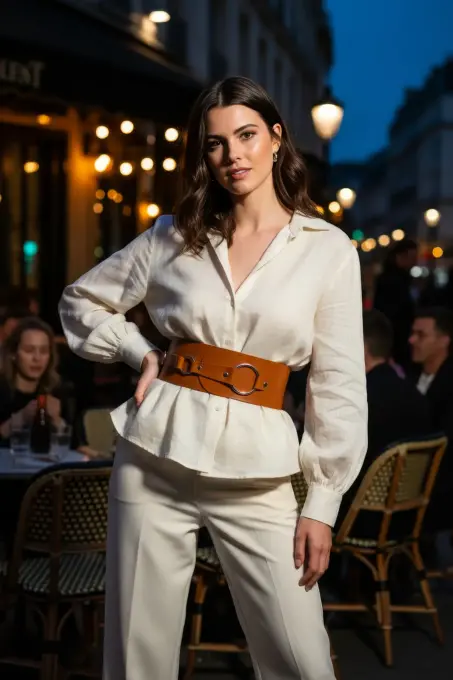 Taba Kadın Kemer Kalın Halka Tokalı Yüksek Bel - APFT920 - 3