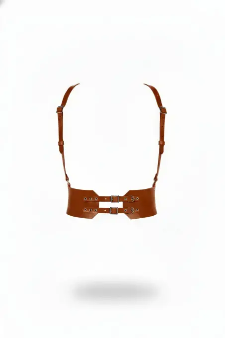 Taba Kadın Kemer Korse Kesimli Çift Tokalı Bel Aksesuarı - APFT853 - 1