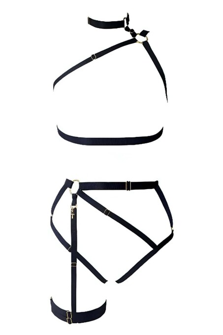 Tek Bacak Bağlantılı Seksi Lastik Harness - APFT375 - 4