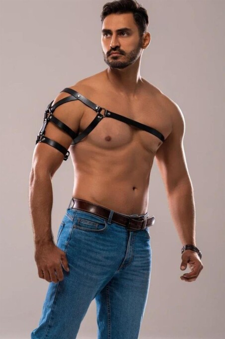 Tek Omuz Erkek Harness, Erkek Göğüs ve Omuz Harness - APFTM136 - 1