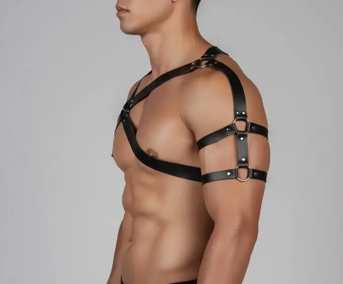 Tek Omuz Erkek Harness, Erkek Göğüs ve Omuz Harness - APFTM241 - Angels Passion (1)