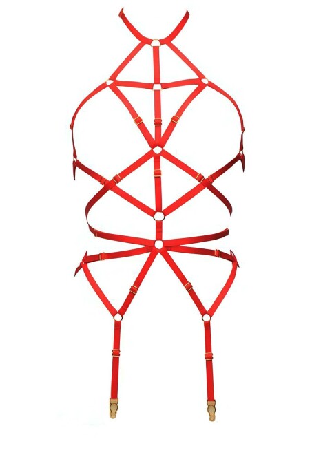 Vücudu Saran Seksi Jartiyer Harness - APFT151 - 2