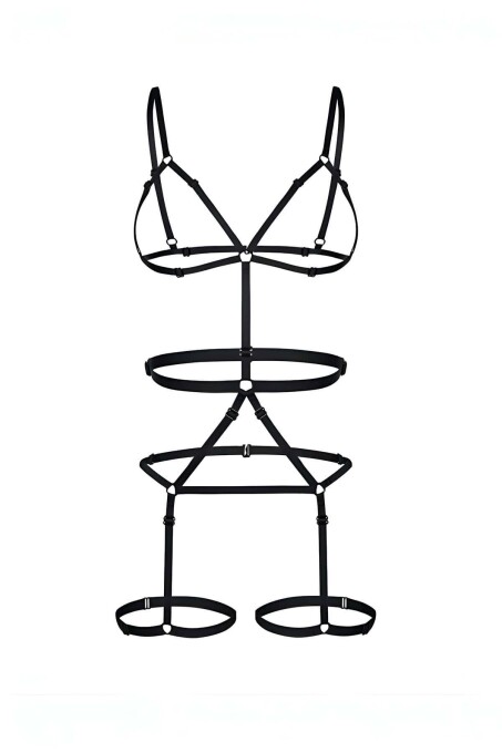 Vücudu Saran Seksi Jartiyer Harness - APFT36 - 2