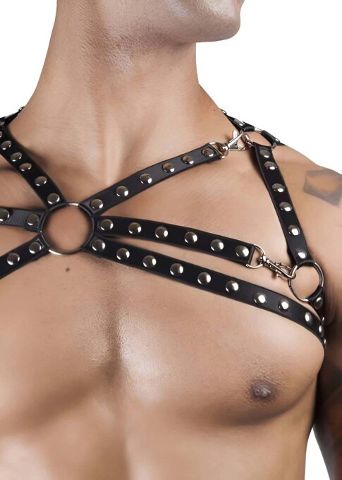 Zımba Detaylı Seksi Erkek Üst Harness - APFTM66 - 2