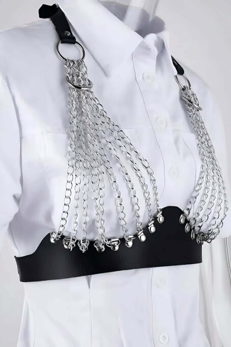 Zincirli Göğüs Seksi Harness - APFT964 - 5
