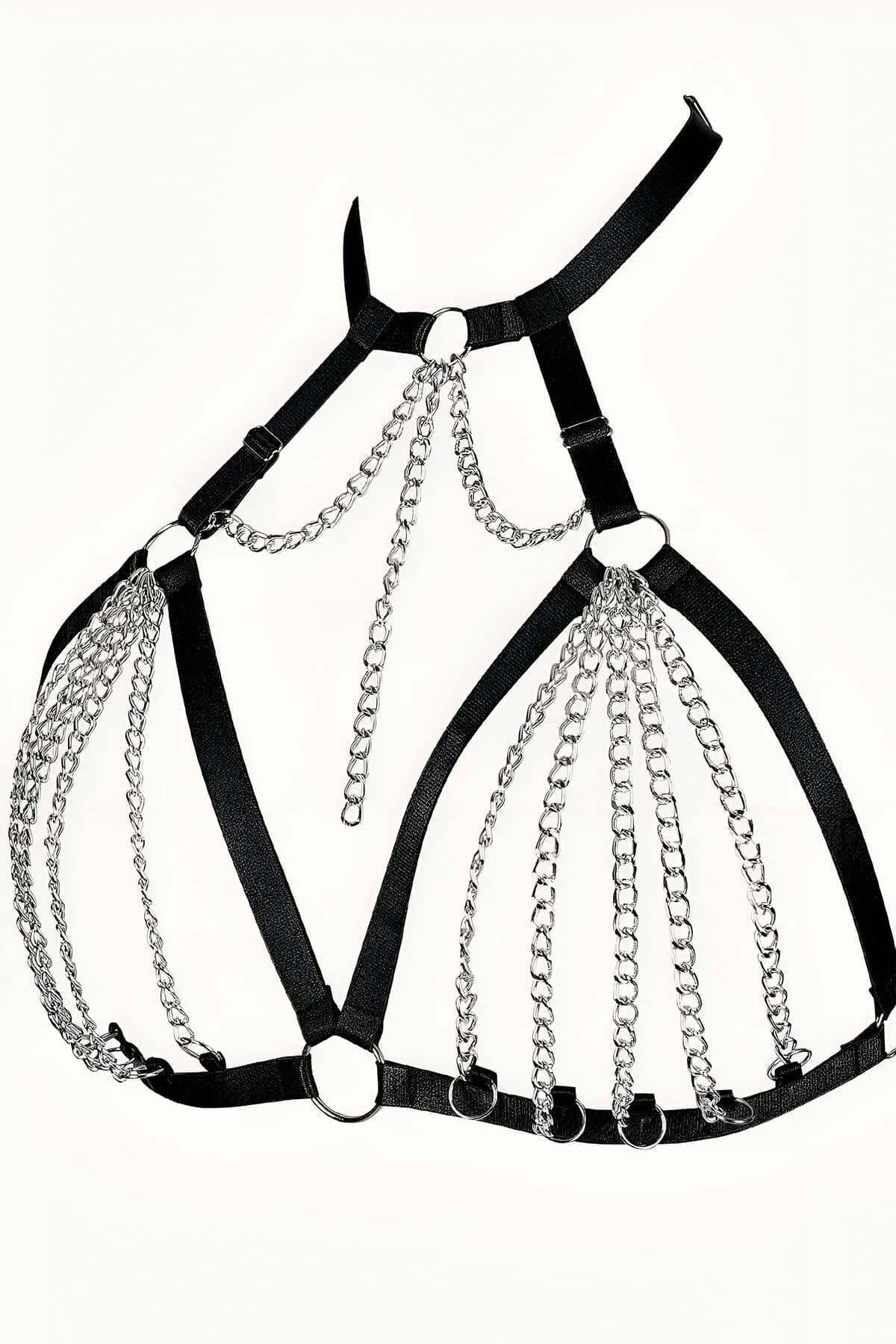 Zincirli Lastik  Göğüs Harness - 805