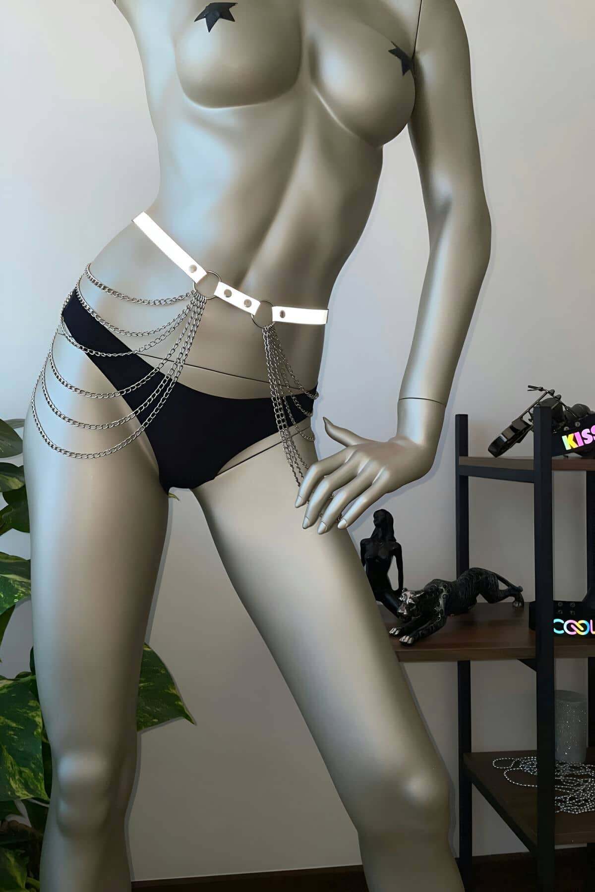 Zincirli Ve Reflektörlü Harness Bel Kemeri - 391